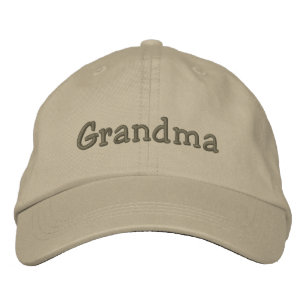 Grandma Embroidered Baseball Cap Hat - Khaki