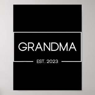Grandma Est 2023 New Grandmother First Time Poster