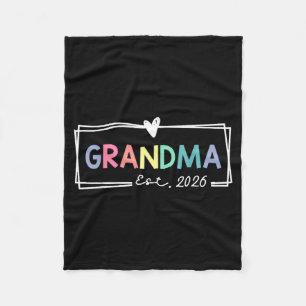 Grandma Est 2026 Promoted To Grandma 2026 For Gran Fleece Blanket