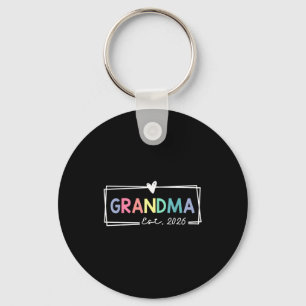 Grandma Est 2026 Promoted To Grandma 2026 For Gran Keychain