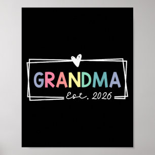 Grandma Est 2026 Promoted To Grandma 2026 For Gran Poster