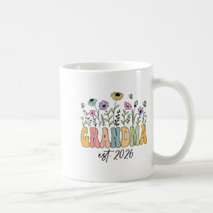 Grandma Est. 2026 Wildflower Promoted To Grandma  Coffee Mug
