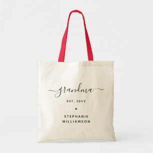 Grandma Est Custom Grandma Gifts Tote Bag