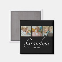 Grandma Est Year Custom 3 Photo Collage Gift