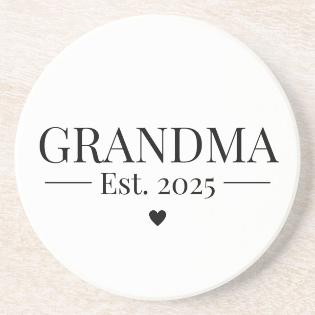 Grandma Established 2025 Coaster (Front)