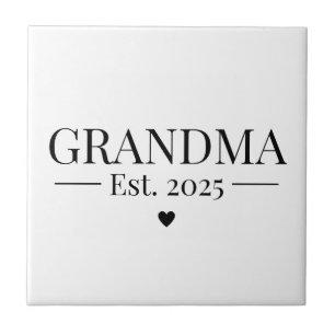 Grandma Established 2025 Tile
