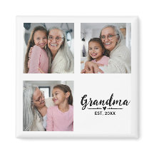 Grandma Established 3 Photo Grandparents Day