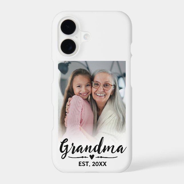 Grandma Established Black Script Photo (Back)