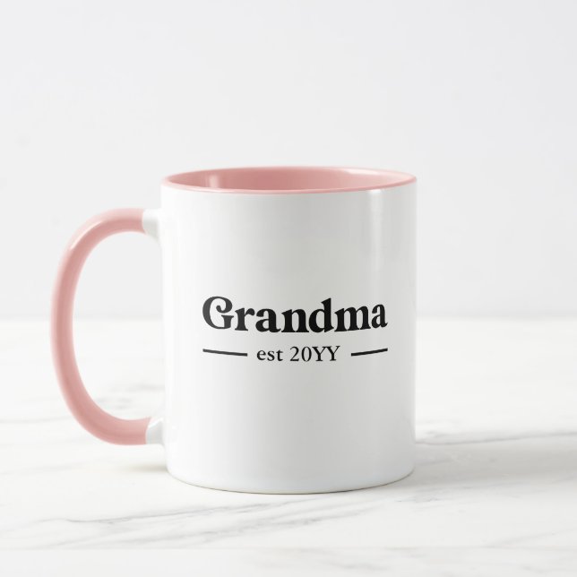 Grandma established Classic Custom Mug (Left)