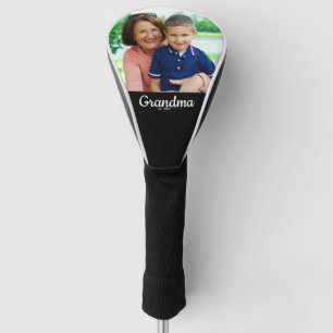 Grandma Established Modern Script Photo  Golf Head Cover