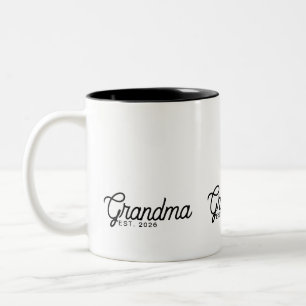 Grandma Established New Grandma Gift Two-Tone Coffee Mug