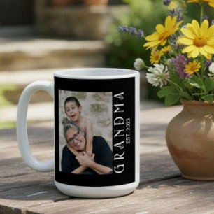 Grandma Established Photo Gift Coffee Mug