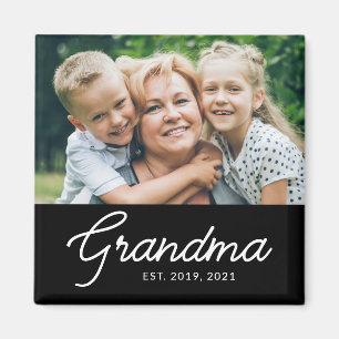 Grandma Established Photo Grandparent's Day Magnet