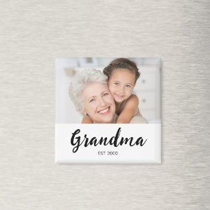 Grandma Established Photo Grandparent's Day  Magnet