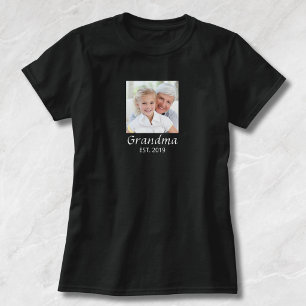 Grandma Established Photo  T-Shirt