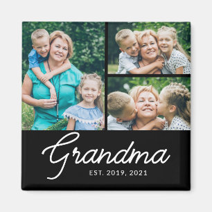 Grandma Established Script 3 Photo Magnet