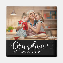 Grandma Established Script Gift Photo