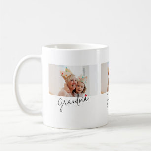 Grandma Established Script Photo Coffee Mug
