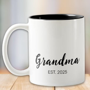 Grandma Established  Two-Tone Coffee Mug