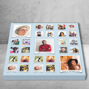 Grandma Family Photo Collage Canvas Print