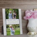 Grandma First Mothers Day - 2 Photo Personalized Plaque<br><div class="desc">First Mother's Day for Grandma (editable). Create your own photo plaque using 2 of your favourite photos. The template is set up for you to personalize all of the wording, which currently reads "happy first mother's day to my wonderful Grandma [baby name · date of birth · birth weight]". The...</div>