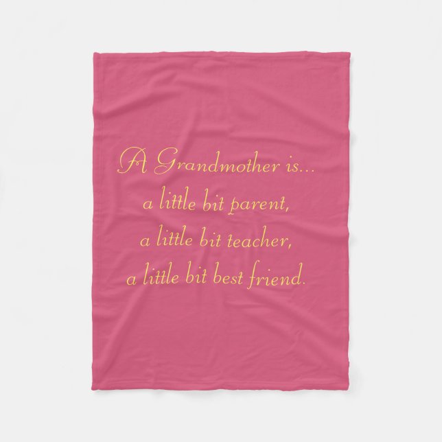 Grandma Fleece Blanket (Front)