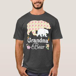 Grandma Floral Flower Bear Cute Family Mommy Grand T-Shirt