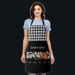 Grandma Flower Garden Custom 6 Name Vintage Floral Apron<br><div class="desc">This Grandma's Garden Flower and Grandkids Name custom design is a delightful blend of vintage charm and personalized warmth. It is the perfect addition to any grandmother's haven, bringing the beauty of a botanical garden right into her home. Featuring a stunning vintage flower illustration that captures the essence of grandma's...</div>