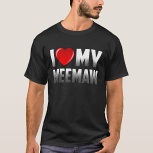 Grandma From Grandkids I Love My Meemaw Mothers D T-Shirt