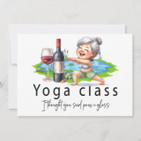 Grandma Funny Saying about yoga and wine 