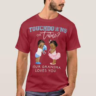 Grandma Gender Reveal  Touchdown Tutu Baby T-Shirt