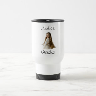 Grandma Gift – Grandchild Name & Photo - Travel Mug