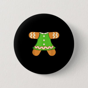 Grandma Gingerbread Man Costume Matching Christmas 2 Inch Round Button