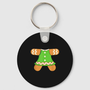 Grandma Gingerbread Man Costume Matching Christmas Keychain