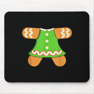 Grandma Gingerbread Man Costume Matching Christmas Mouse Pad