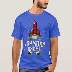 Grandma Gnome Buffalo Plaid Matching Family Christ T-Shirt