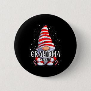 Grandma Gnome Christmas Pajamas Matching Family Gr 2 Inch Round Button
