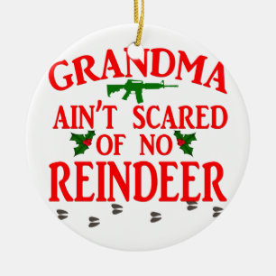 Grandma Got Ran Over Ceramic Ornament