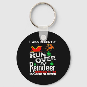 Grandma Got Run Over By A Reindeer Christmas So Pa Keychain