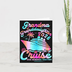 Grandma Granddaughter Cruise 2026 Memories Mothers Card