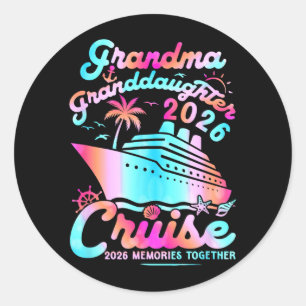 Grandma Granddaughter Cruise 2026 Memories Mothers Classic Round Sticker