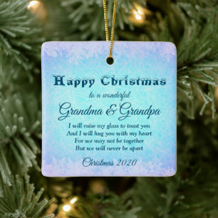 Grandma & Grandpa Christmas 2020 Ceramic Ornament