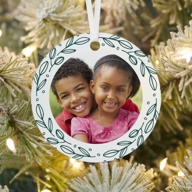 Grandma & Grandpa Holiday Photo Double Sided Metal Ornament (Insitu)