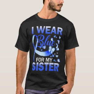 Grandma Grandpa I Wear Blue For My Sister Autism A T-Shirt