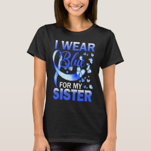 Grandma Grandpa I Wear Blue For My Sister Autism A T-Shirt