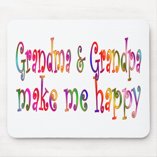 Grandma & Grandpa Mouse Pad (Front)
