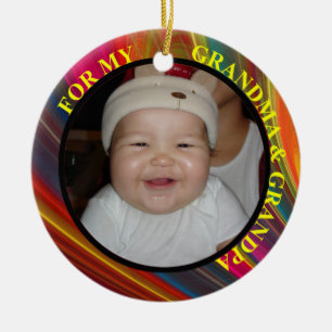 Grandma & Grandpa Photo Gift Tag & Ornament