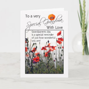 Grandma, Grandparents Day Card - Wild Poppies