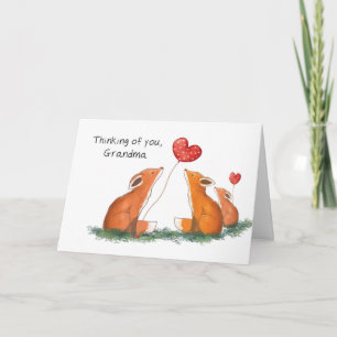 Grandma Grandparents Day From Group Three Foxes Card