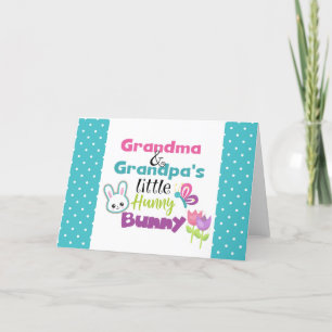 Grandma Grandpa's Bunny Easter Greeting Card